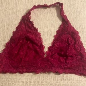 Fuchsia lace bralette/ Free People/ L